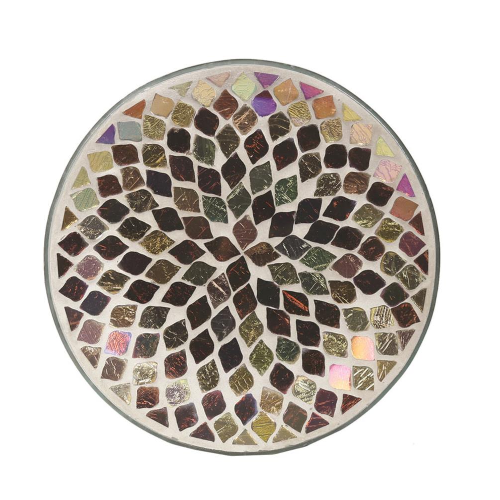 Copper & Gold Mosaic Candle Plate £4.04